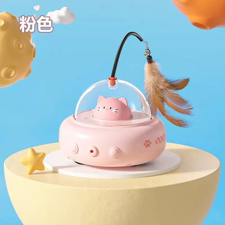 Smart Automatic Electric Feather Duster Toy - Interactive Cat Entertainer with Auto-Sensing Technology